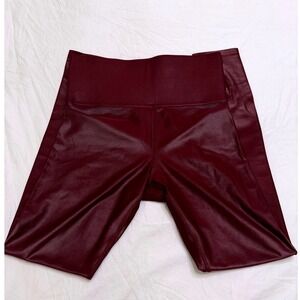 Carbon38 Takara Leggings Women S Bordeaux Excellent High Rise Glossy Liquid